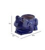 Blue Ceramic Frog Shape Planter