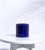 Blue Ceramic Pipe Shape Desk Pot Desk Pot