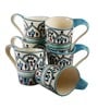 The Royal 150ml Blue & White Ceramic (Set of 6) Coffee Mug