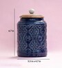 Blue Ceramic Storage Jar (Set of 2)By The Blooming Bagh