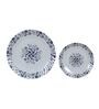 Chain 12 Pcs White & Blue Melamine Dinnerware Set