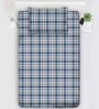 Blue Checkered 225 TC Cotton and Polyester Single Bedsheet with 1 Pillow Cover