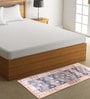 Blue Chenille 55 x 22 Inches Machine Made Floor Runner