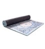 Blue Chenille 55 x 22 Inches Machine Made Floor Runner