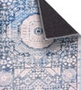 Blue Chenille 55 x 22 Inches Machine Made Floor Runner