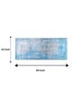 Blue Chenille 55 x 22 Inches Machine Made Floor Runner