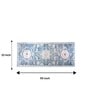 Blue Chenille 55 x 22 Inches Machine Made Floor Runner