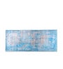 Blue Chenille 55 x 22 Inches Machine Made Floor Runner