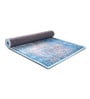 Blue Chenille 55 x 22 Inches Machine Made Floor Runner