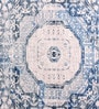 Blue Chenille 55 x 22 Inches Machine Made Floor Runner