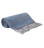 Blue Chenille Plain Solid Pattern 60 X 50 Inch Throw