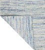 Blue Wool 4 ft X 6 ft Hand Woven Dhurrie