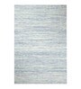 Blue Wool 4 ft X 6 ft Hand Woven Dhurrie