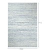 Blue Wool 4 ft X 6 ft Hand Woven Dhurrie