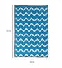 Blue Chenille Abstract 4 X 6 Feet Machine Made Carpet