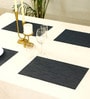 Blue Chloe Rectangular PVC Dining Table Placemat