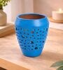 Blue Clay Meshed T-Light Holder