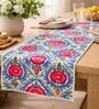 Blue Cloth Suzani Embroidered  Table Runner