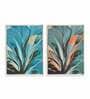 Art People Gallery Blue Canvas Framed Art Print Set of 2