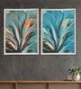 Art People Gallery Blue Canvas Framed Art Print Set of 2