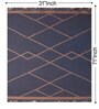 Blue colour Gemetrical Chocho 2.7x5.11 Feet Hand Woven Carpet