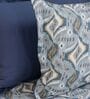 Blue Contemporary Ikat Pattern 210 TC 100% Cotton Superking Bedsheet with 2 Pillow Covers Blue Contemporary Ikat Pattern 210 TC 100% Cotton Superking Bedsheet with 2 Pillow Covers