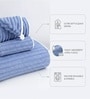 Blue Coral Fleece Solid 450 Gsm Bath Towel Set Of 3