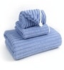 Blue Coral Fleece Solid 450 Gsm Bath Towel Set Of 3