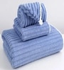Blue Coral Fleece Solid 450 Gsm Bath Towel Set Of 3