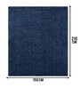 Blue Cosmos Microfiber Backing  5X7 Ft Floor Carpet