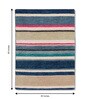 Blue Coton Geometric 3 x 5 Feet Hand Woven Carpet Carpets
