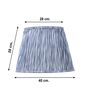 Midnight  Stripe 40cm Straight Empire Cotton  Lampshade (Blue)
