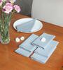 Blue Cotton  (16x 16 )Inch Table Napkins (Set of 6)
