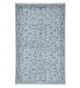 Blue Floral Cotton 8 ft x 10 ft Hand Knotted Carpet