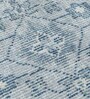 Blue Floral Cotton 8 ft x 10 ft Hand Knotted Carpet