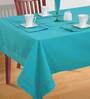 Derrick (118x70) Blue Cotton Table Cloth