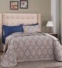 Blue Cotton 100 GSM AC Room Quilted 1 Double Bed Comforter Grandeur Collection