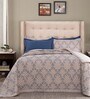 Blue Cotton 100 GSM AC Room Quilted 1 Double Bed Comforter Grandeur Collection