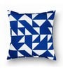 Blue Geometric Cotton 16 x 16 Inches Cushion Covers (Set of 8)