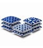 Blue Geometric Cotton 16 x 16 Inches Cushion Covers (Set of 8)