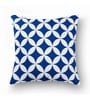 Blue Geometric Cotton 16 x 16 Inches Cushion Covers (Set of 8)