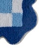 Blue Cotton 16X24 Inches Anti-Skid Bath Mat