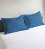 Blue Cotton 27x18 Inches Pillow Covers (Set of 2)