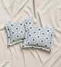 Blue Cotton 27x18 Inches Pillow Covers (Set of 2)