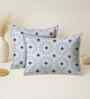 Blue Cotton 27x18 Inches Pillow Covers (Set of 2)