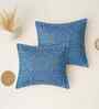 Blue Cotton 27x18 Inches Pillow Covers (Set of 2)