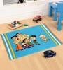 Blue Cotton 28 X 20 Inch Chotta Bheem Rug