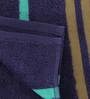 Blue Solid 450 GSM Cotton (Set of 2) Bath Towel