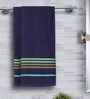 Blue Solid 450 GSM Cotton (Set of 2) Bath Towel