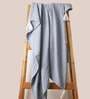 Blue Solid Cotton 50x60 Inches Sofa Throw